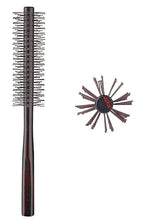 Small Round Brush for Short Hair, 1.3 Inch Mini Quiff Roller circular comb with soft Nylon Bristle for Men and Women, for Styling, Lifting, Volume, Curling Thin Hair, Bangs, Beard