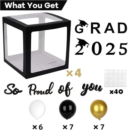 2027 Graduation Decoration Black Balloon Boxes - Image 4