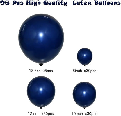 YMSZ Navy Blue Balloons with Different Sizes, Graduation, Baby Shower, Wedding - Image 2