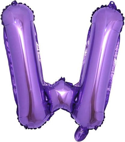 16 inch Purple Alphabet Letter and Number Balloons Set Package, Aluminum by RUIANSI