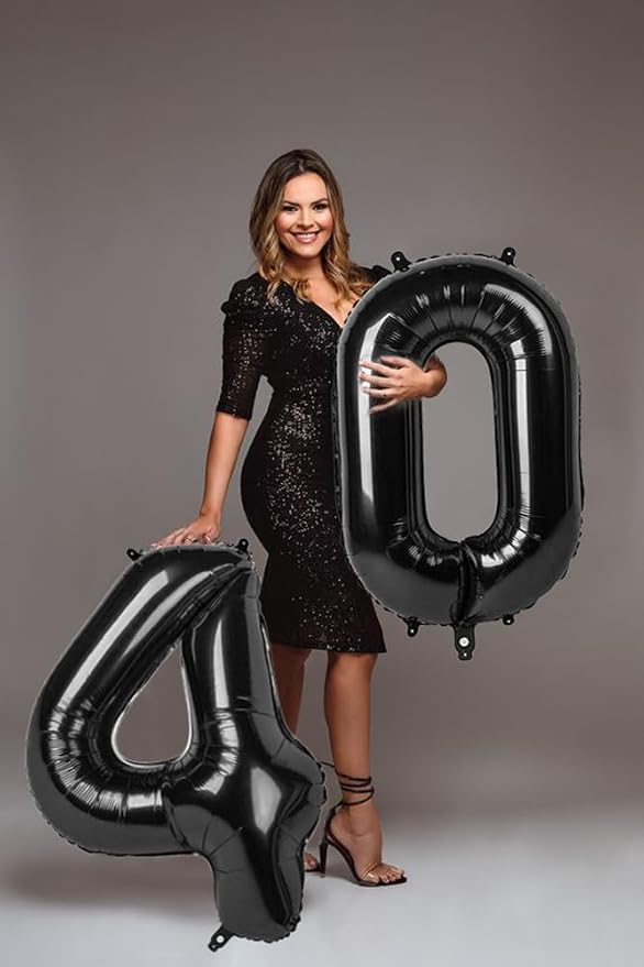 40 Balloon Numbers for 40th Birthday Decorations Women Men Party, Inflation - Image 3