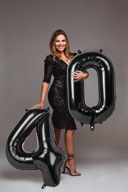 40 Balloon Numbers for 40th Birthday Decorations Women Men Party, Inflation - Image 3