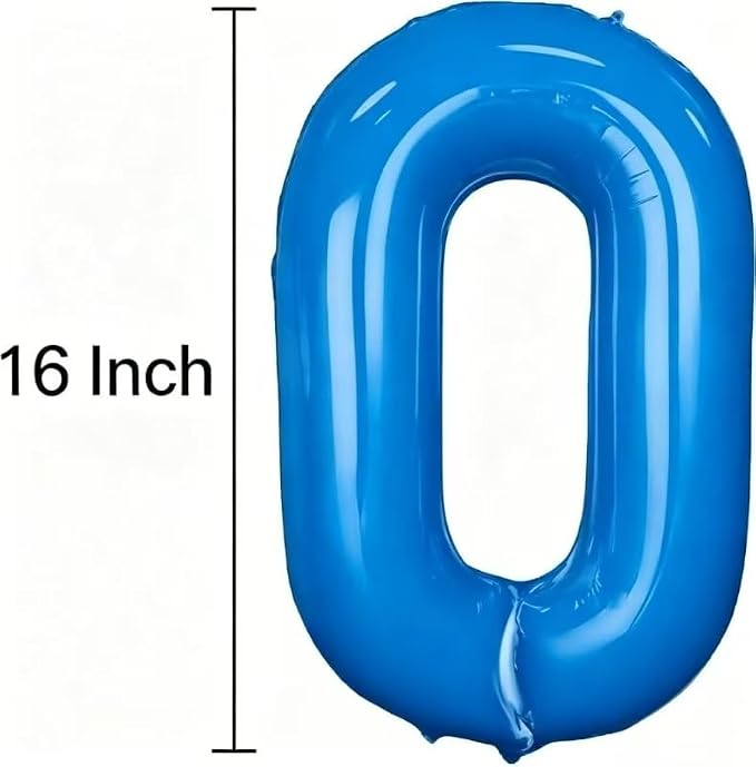 10 Pcs Blue Number 0-9 Balloons 16 Inch Number Mylar Foil Balloons Custom - Image 2