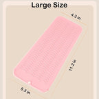 2 Pcs Professional Silicone Heat Resistant Mat Pouch for Curling Iron, Flat Iron and Other Hot Tools, Portable Travel Mat and Cover for Hair Styling Tools with Hanging Hole (2PCS Pink)