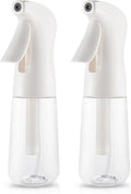 TANSHINE Continuous Spray Bottle for Hair 2 Pack,Fine Mist Water Hair Spray Bottles,Mister Spray Bottle,Refillable Plastic Sprayer for Hairstyling, Cleaning,Alcohol, Plants, Salons,6.8oz/200ml,Clear