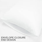uxcell 2 Pack Silk Satin Pillowcase for Hair and Skin, Cool, Silky, Soft Breathable Pillow Cases King Size 20x36 Inch Sateen Pillowcase Snow White with Envelope Closure