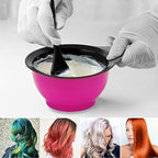3pcs Salon Hair Color Mixing Bowl Set, Professional DIY Hair Dye Kit - Light Plastic Tint Bowl Assorted Colors for Hairdressing