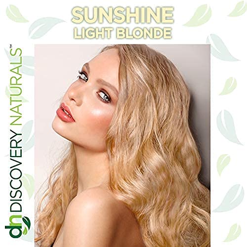 Blonde Henna Hair Color For All Kit | 100% All Natural Hair Dye & Beard Dye Powder (Sunshine Light Blonde) Organic, Herbal & Vegan Chemical & Cruelty Free Permanent Gray Coverage & Tinting