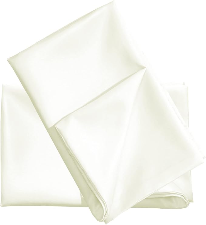 uxcell 2 Pack Satin Pillowcase for Hair and Skin, Cool, Silky, Soft Breathable Pillow Cases Travel Size 14x20 Inch with Envelope Closure