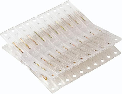 20 Pack Clear Square Plastic Clips - Image 2