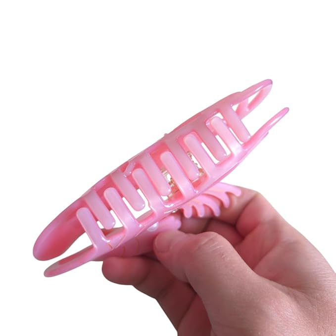 Novelty Shrimp Hair Clips,Cute Acetate Hair Clip,Big Claw Clips for Women,Pink