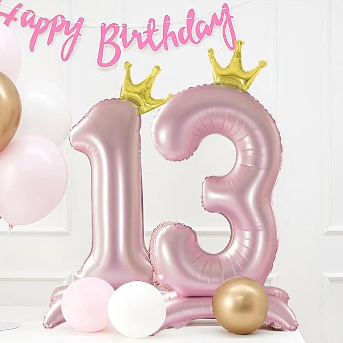 42 Inch Pink Foil Number 9 Balloon, 9th Pink Birthday Decorations | Giant - Image 5