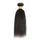 Kinky Straight Hair Bundle Color 1B Yaki Straight Bundles 18 Inch Niegmeag Grade 8A Brazilian Virgin Remy Hair Extensions Yaki Straight Human Hair Bundles