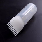 YANTAISIYU Root Comb Applicator Bottle 6 Ounce Hair Oiling Applicator 3 Pieces Hair Dye Bottle Hair Root Comb with Graduated Scale (Pink White Purple)