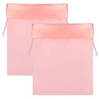 Segbeauty Large Pink Velvet Bag, 2pcs Velvet Jewelry Pouches with Satin Liner, 15.7x11.8in Drawstring Bags Satin Flannel Storage Bag for Gift Travel, Travel Organizer Bag for Comb Attachment Clothes