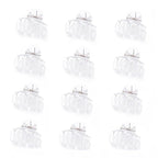 Cobahom 12 Pack Small Plastic 1.2 Inch No-Slip Mini Clips for Thin Hair Styling Accessories for Women and Girls (White)