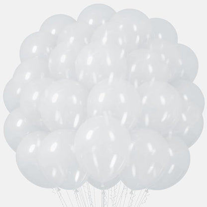 Voircoloria 66pcs Clear Transparent Latex Party Balloons, 12inch | by Voircoloria
