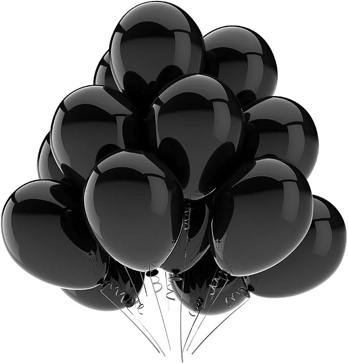 KBZVNAF Black Balloons Latex Party Balloons by KBZVNAF