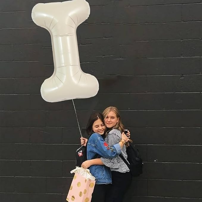 TONIFUL 40 Inch Large Cream White Letter I Balloons Giant Alphabet Letter - Image 5