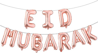 16-Inch Rose Gold Eid Mubarak Foil Balloons by REIANS