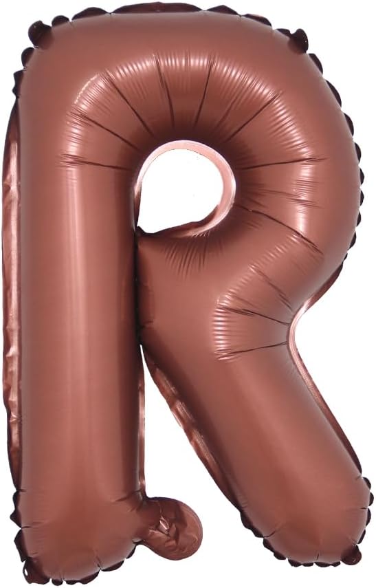 Chocolate Color Letter Number Foil balloons 1pc 16inch Alphabet Digital by RUIANSI