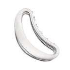 Sculpted Silver Claw Clip for Women Large Metal Hair Claw Clips Durable Nonslip Silver Hair Clamps for Women and Thinner Thick Hair Styling Strong Hold Hair