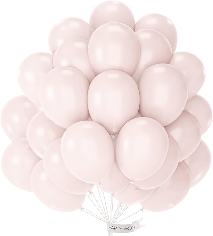 PartyWoo Beige Balloons 50pcs Boho Cream Ivory Neutral Color | 12 Inch Balloons by PartyWoo