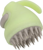 MOCHTERO Scalp Massager with Shampoo Dispenser, for Stress Relax Hair Growth,Handheld Hair Silicone Brush,Green