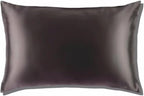 Premium Silk Pillowcase for Hair and Skin Made in USA, 100% 22 Momme Mulberry Silk King Size Pillow Cases with Zipper, Hypo Allergenic Pillow Case, 1pc 20"x36" (King, Slate Grey)