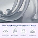 ECOSA Luxurious 30 Momme 100% Mulberry Silk Pillowcase (50x70cm) – 6A Grade Charmeuse Weave, Oeko-TEX® Certified – Frizz-Free Hair & Wrinkle-Free Skin (Sky Blue)