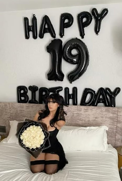 Black Number 1 Balloon 40 inch, Numbers 1 Birthday Balloons - Image 3
