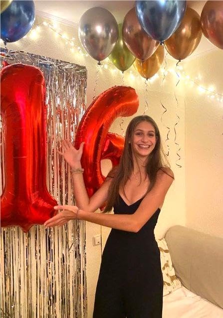 Red Number 6 Balloon 40 inch, Balloon numbers party supplies, deco photo shoot - Image 5