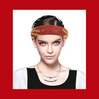 Fashion Wide Headband for Women Sparkle Red Rhinestone Headbands Dressy Glitter Headband Comfortable High Elastic Head Band Hairband Hair Hoop Hair Accessories for Women