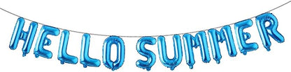 Hello Summer Balloons 16Inch Metallic Mylar Balloon by RUIANSI