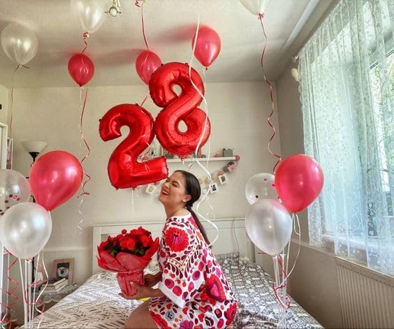Red Number 2 Balloon 40 Inch, 2nd Birthday Party Decorations Men Women | Foil - Image 8
