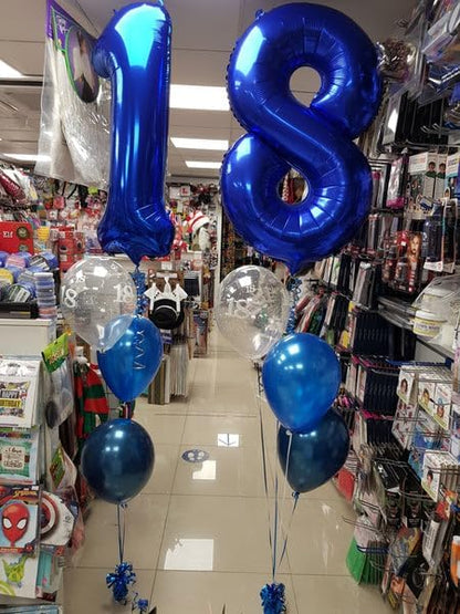 Night Blue Number 9 Balloon 40 Inch - Image 4