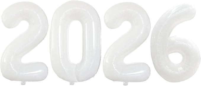 2026 Foil Number Balloons for 2026 New Year Eve Festival Party Supplies by GOER