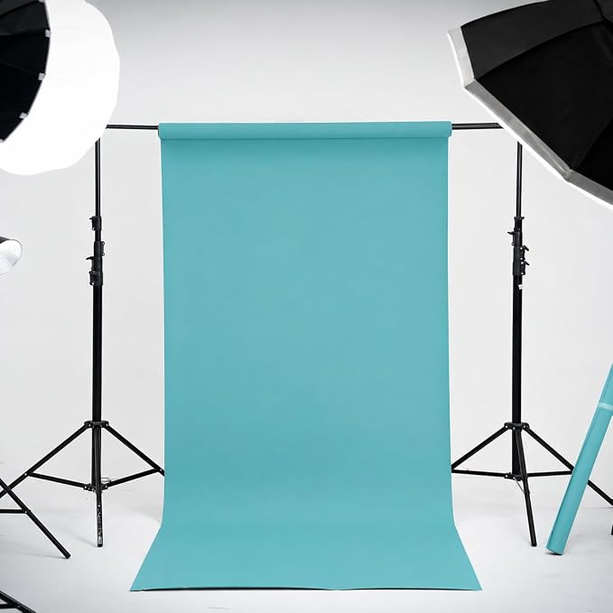 Kate Seamless Paper Backdrop for Photography Solid Blue Backdrop Paper - Image 2