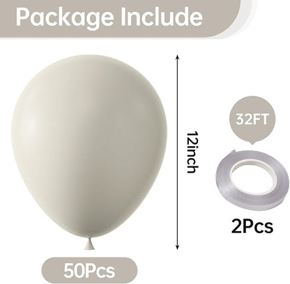 12 Inch Retro White Sand Balloons, Baby Shower, Graduate Party Decorations - Image 2