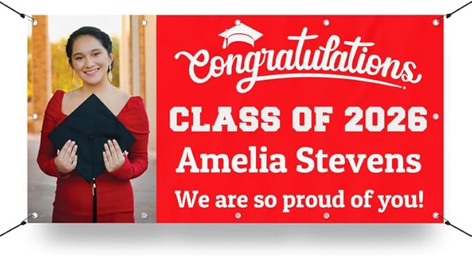 Personalized Graduation Photo Vinyl Banner Sign by Milweb1LLC