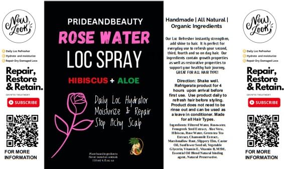 Hibiscus and Aloe Vera Hair Growth Spray for Dreadlocks and Loose Hairstyles Hair Care Treatment – Hydrate Dry Damaged Hair