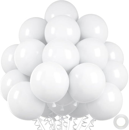 50pcs White Balloons, Helium Quality 12inch White Party Balloon by Colorfullifefromnowon