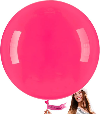 PartyWoo Hot Pink Balloons 4pcs Magenta Fuchsia Color 36 Inch | Balloons by PartyWoo