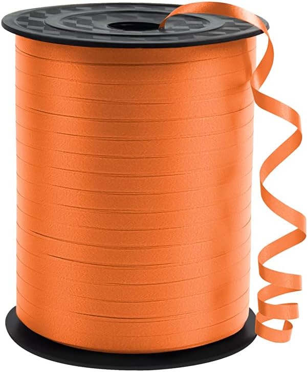 Premium Orange Curling Ribbon, 1/5" Wide x 500 Yards Christmas Curling Ribbons by KMERLIFE