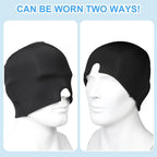 Migraine Relief Cap Ice Head Wrap Migraines Double Layer Gel Ice Hot Head Wrap 360° Extended Cooling Hangover Ice Hat for Migraine Sinus Stress Frontal Headaches