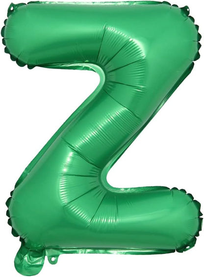 16 inch Green Alphabet Letter and Number Balloons Set Package, Aluminum Hanging by RUIANSI