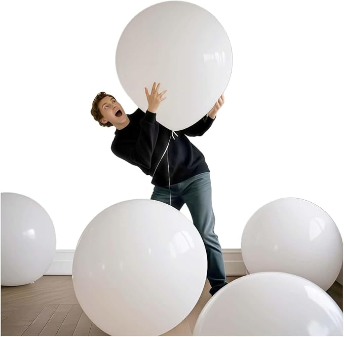 30 Pack White Balloons 36 Inch White Latex Large Balloon Bulk - Image 3
