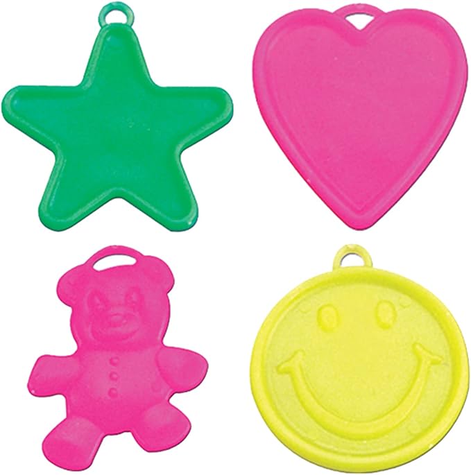 PMU 8-gram Plastic Balloon Weights Neon Assorted Pkg/100 by PMU