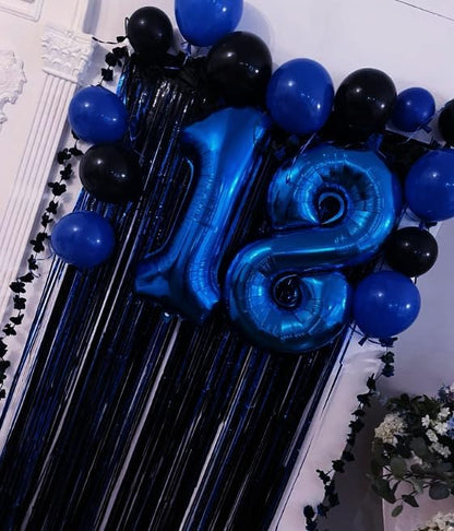 Night Blue Number 8 Balloon 40 inch, 8th Birthday Party Balloons Decorations | - Image 4
