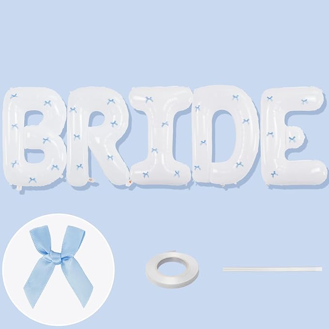40Inch White BRIDE Balloons Bachelorette by Paeyeq